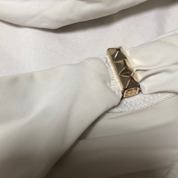 White BCBG Maxazria bikini with gold detail. M. - Picture 3 of 5